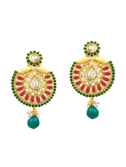 multi colored brass chandellier earring - 16964412 - Standard Image - 1