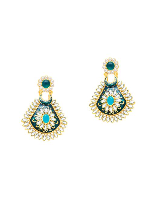 green brass chandellier earring - 16964415 - Standard Image - 1