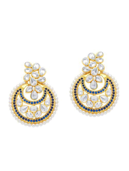 blue brass chandballi earring - 16964416 - Standard Image - 1