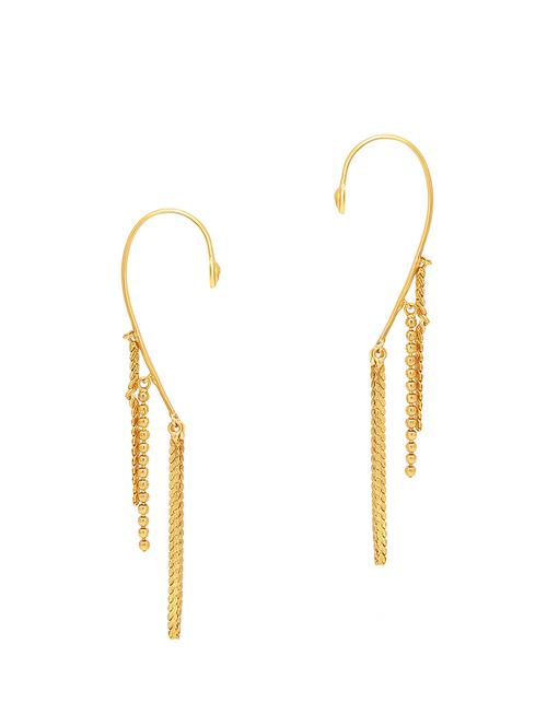 gold brass earcuff earring - 16964431 - Standard Image - 1