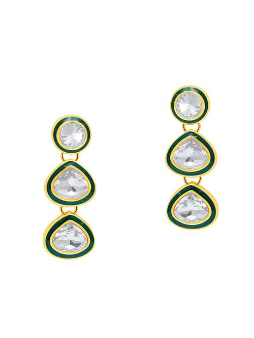 green brass chandellier earring - 16964440 - Standard Image - 1
