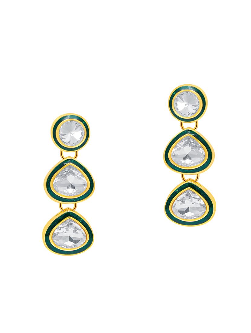 green brass chandellier earring - 16964440 - Zoom Image - 1