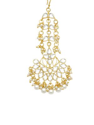 white brass chandballi earring - 16964505 - Standard Image - 3