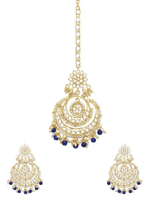 white brass chandballi earring - 16964506 - Standard Image - 1