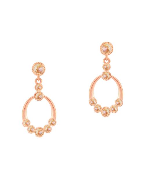 pink brass chandellier earring - 16964655 - Standard Image - 1