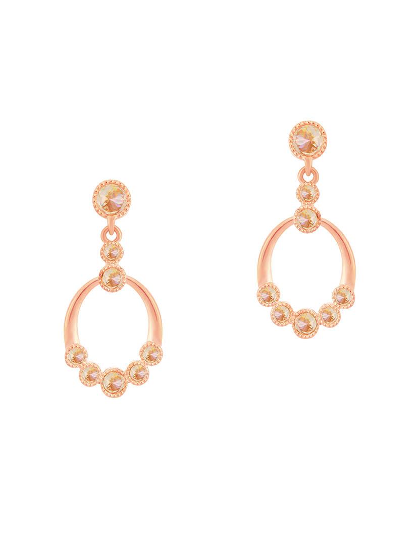 pink brass chandellier earring - 16964655 - Zoom Image - 1