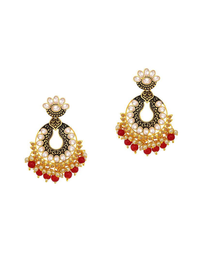 multi colored brass chandellier earring - 16964747 - Zoom Image - 1