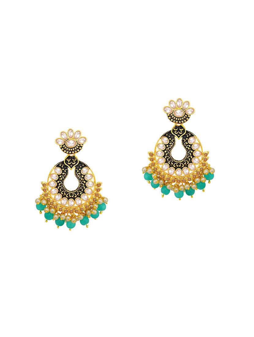 multi colored brass chandellier earring - 16964749 - Zoom Image - 1