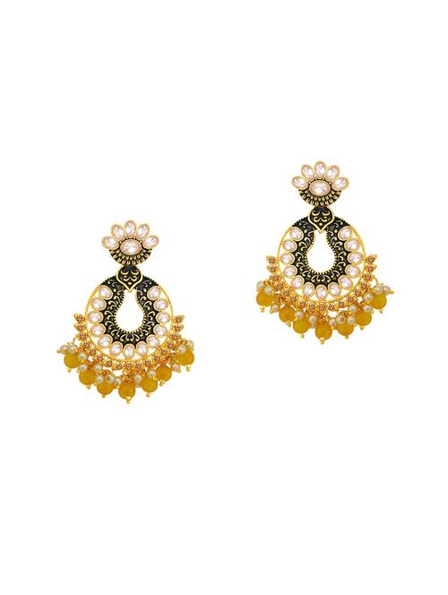 multi colored brass chandellier earring - 16964750 - Standard Image - 1