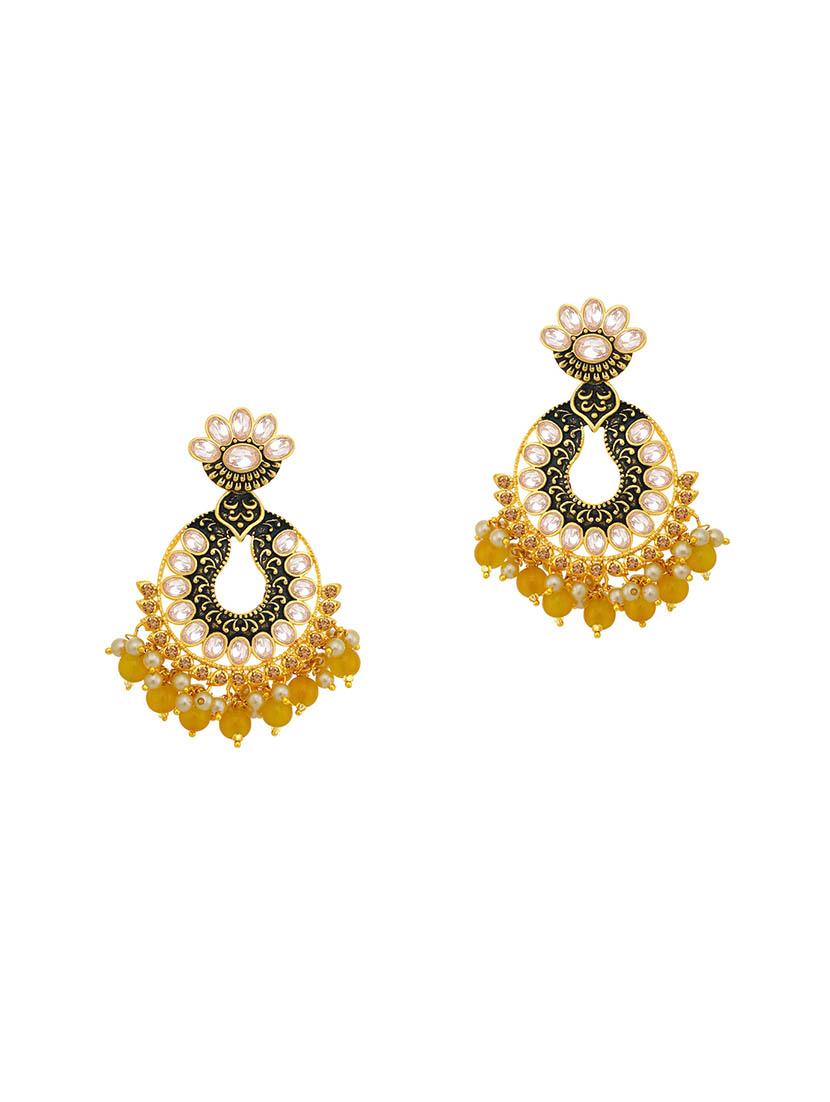 multi colored brass chandellier earring - 16964750 - Zoom Image - 1