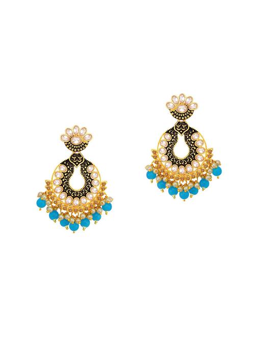 multi colored brass chandellier earring - 16964752 - Standard Image - 1