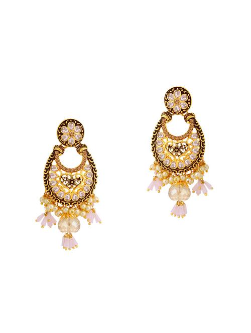 gold brass chandellier earring - 16964776 - Standard Image - 1