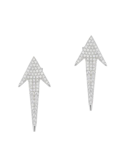 silver brass drop earring - 16964828 - Standard Image - 1