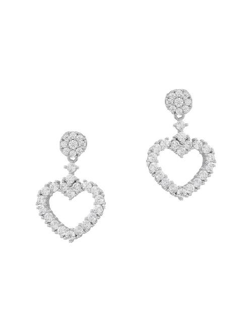 silver brass drop earring - 16964829 - Standard Image - 1