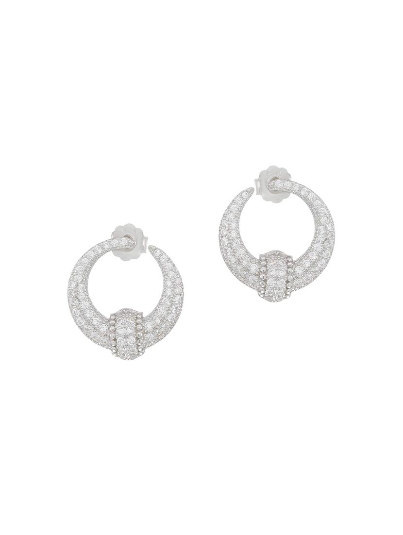 silver brass studs earring - 16964838 - Zoom Image - 1