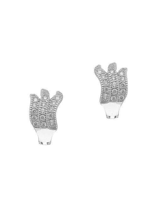 silver brass studs earring - 16964848 - Standard Image - 1