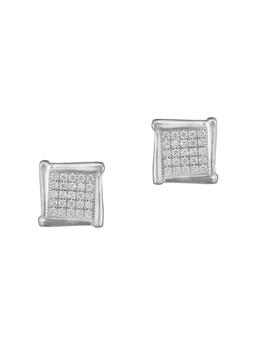 silver brass studs earring - 16964850 - Zoom Image - 1