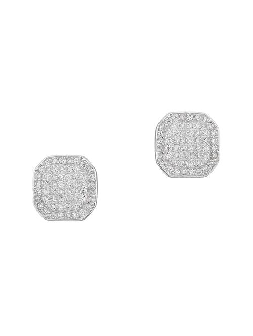 silver brass studs earring - 16964851 - Standard Image - 1