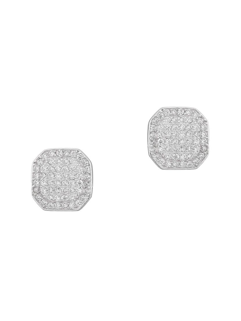 silver brass studs earring - 16964851 - Zoom Image - 1