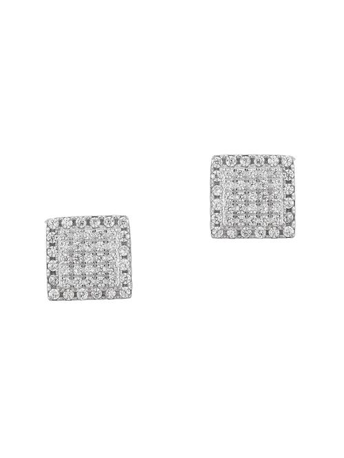 silver brass studs earring - 16964852 - Standard Image - 1