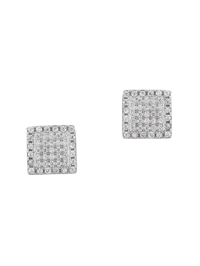 silver brass studs earring - 16964852 - Zoom Image - 1