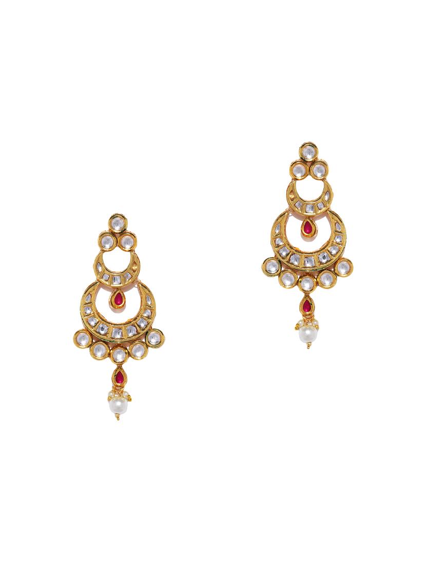 gold brass chandballi earring - 16964858 - Zoom Image - 1
