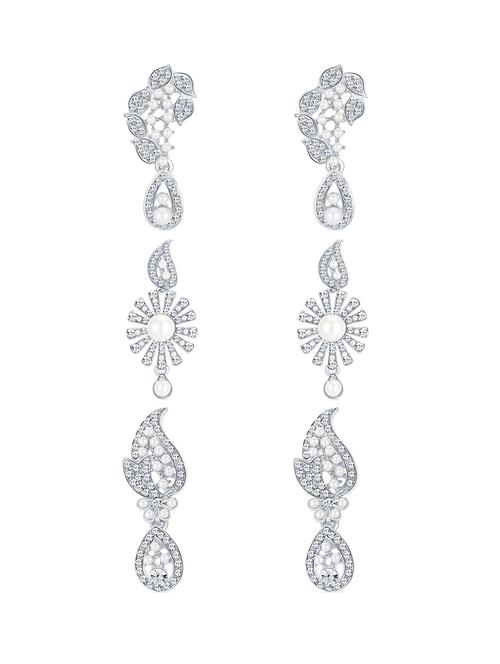 white brass chandellier earring - 16964864 - Standard Image - 1