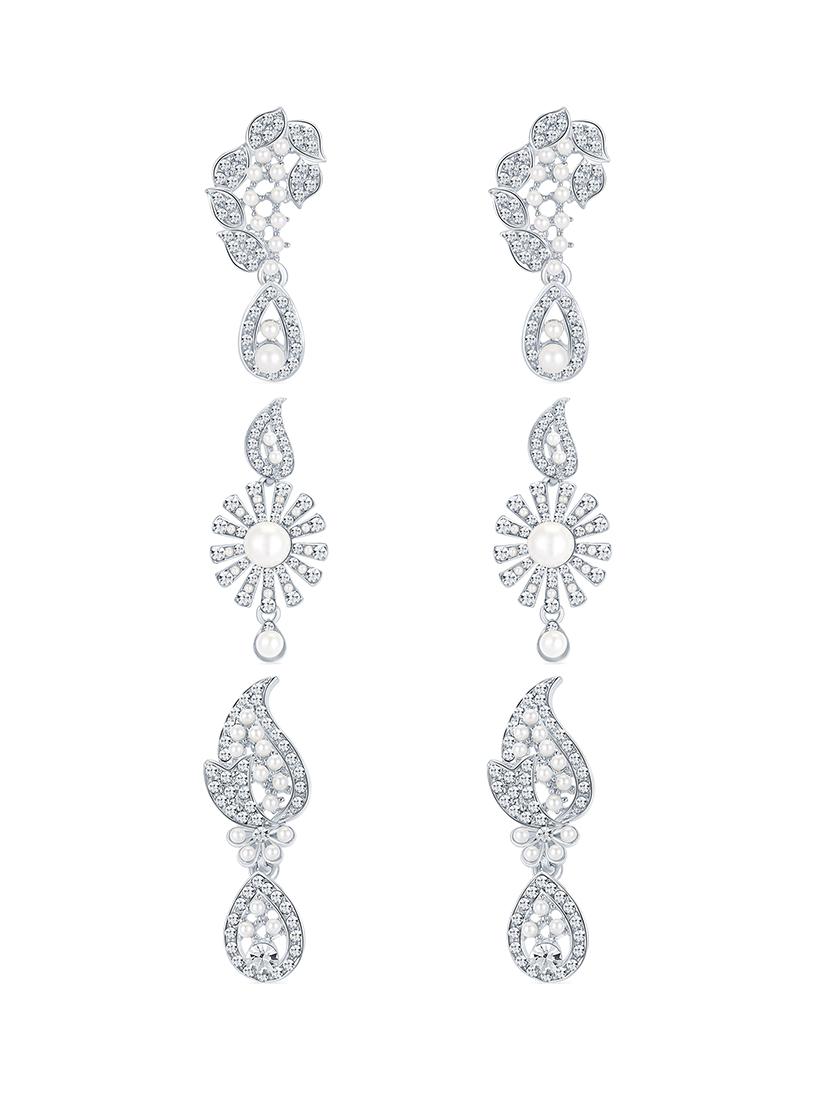 white brass chandellier earring - 16964864 - Zoom Image - 1