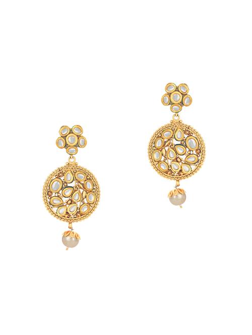 gold brass chandellier earring - 16964895 - Standard Image - 1