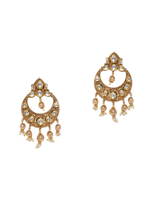 gold brass chandballi earring - 16965010 - Standard Image - 1