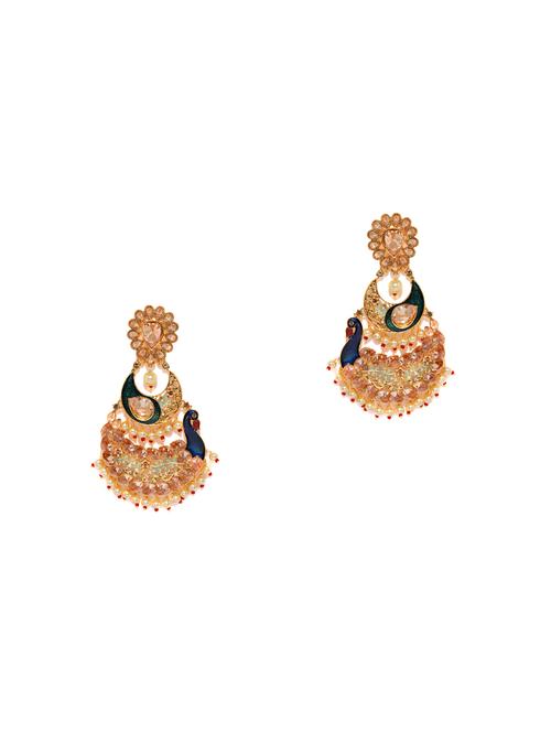 green brass chandellier earring - 16965035 - Standard Image - 1