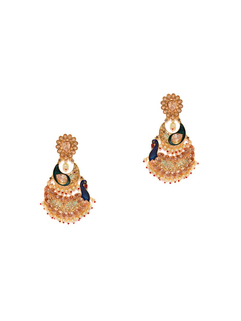 green brass chandellier earring - 16965035 - Zoom Image - 1