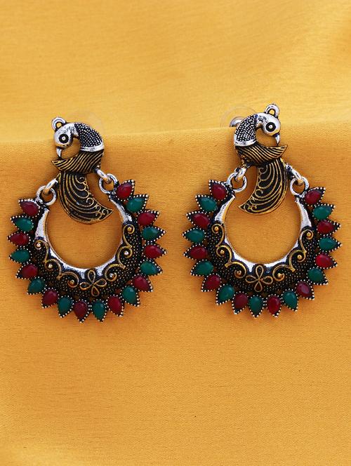 pink brass chandballi earring - 16965060 - Standard Image - 1