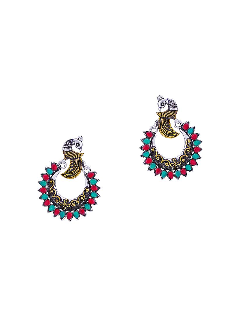 pink brass chandballi earring - 16965060 - Zoom Image - 2