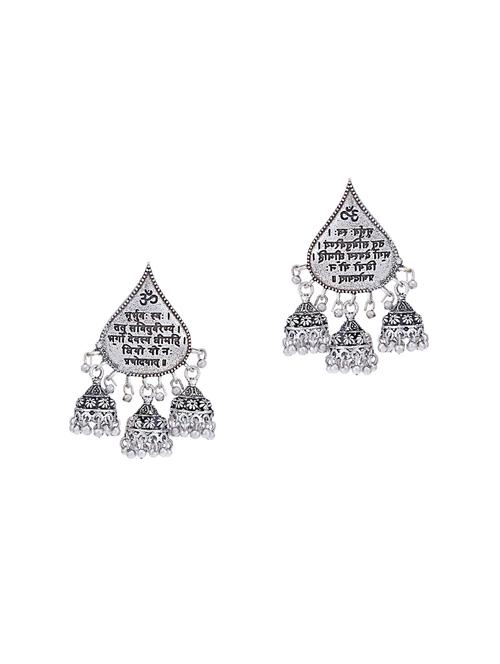 silver brass chandellier earring - 16965068 - Standard Image - 1