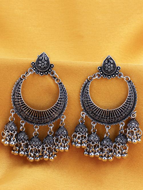 silver brass chandellier earring - 16965069 - Standard Image - 1