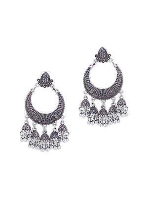 silver brass chandellier earring - 16965069 - Standard Image - 2