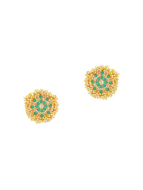 green brass studs earring - 16965070 - Standard Image - 1