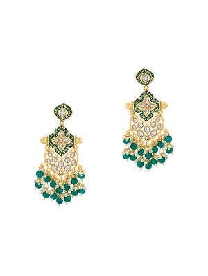 green brass chandellier earring - 16965071 - Standard Image - 2