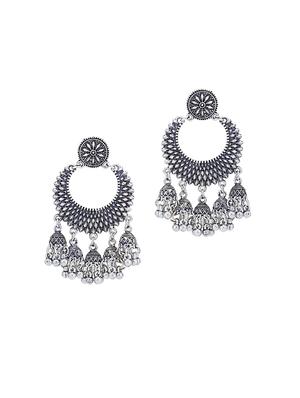 silver brass chandellier earring - 16965078 - Standard Image - 2