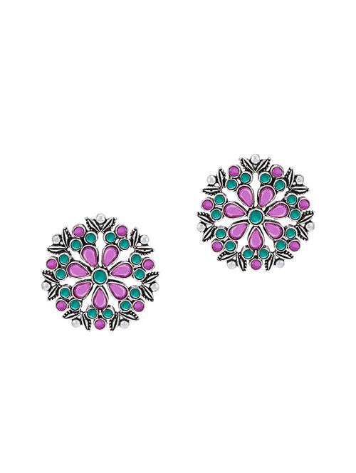 purple brass studs earring - 16965089 - Standard Image - 1