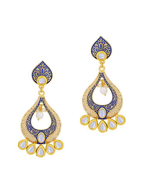 purple brass chandellier earring - 16965095 - Standard Image - 1