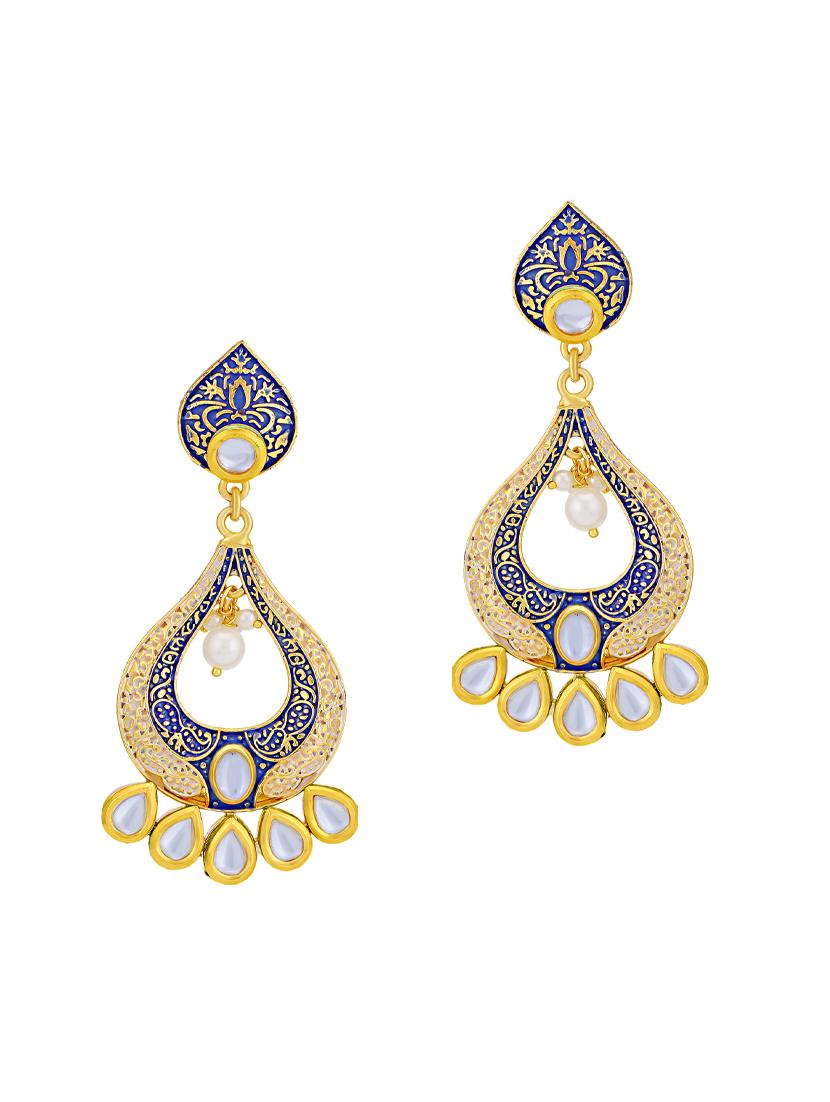 purple brass chandellier earring - 16965095 - Zoom Image - 1