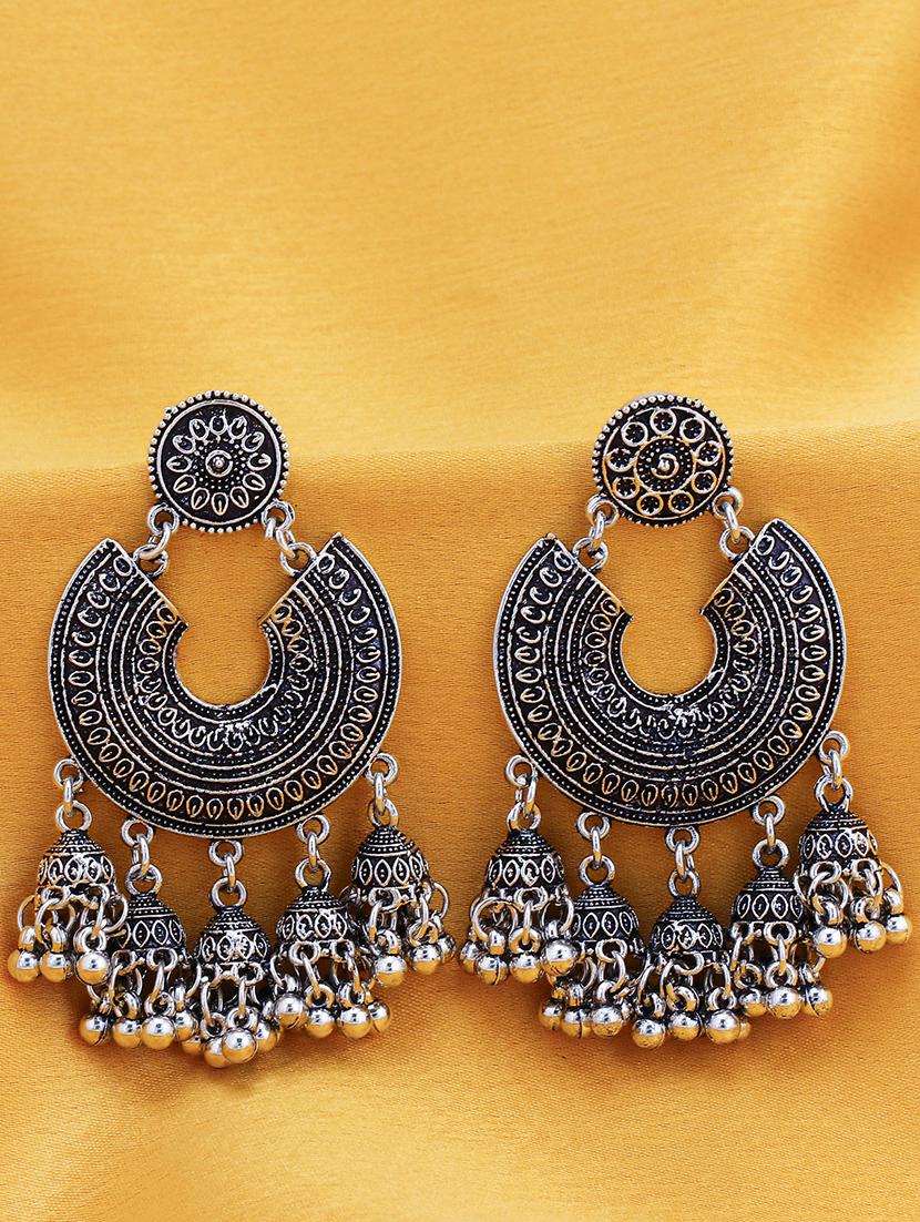 silver brass chandellier earring - 16965096 - Zoom Image - 1