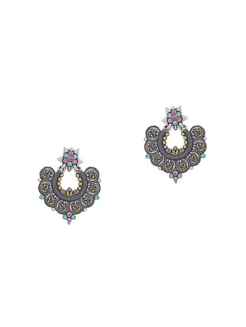 multi colored brass chandballi earring - 16965097 - Standard Image - 1