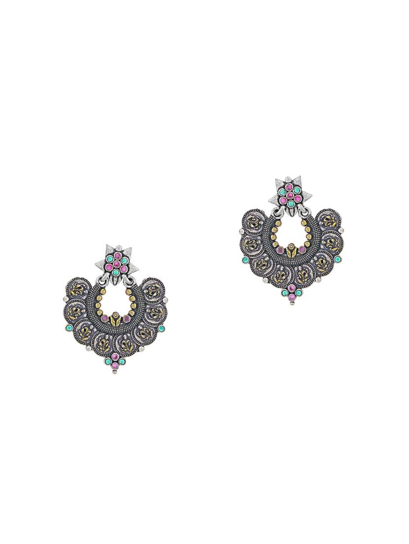 multi colored brass chandballi earring - 16965097 - Zoom Image - 1