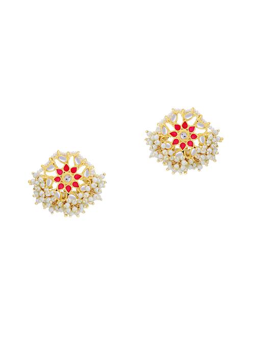 red brass studs earring - 16965099 - Standard Image - 1