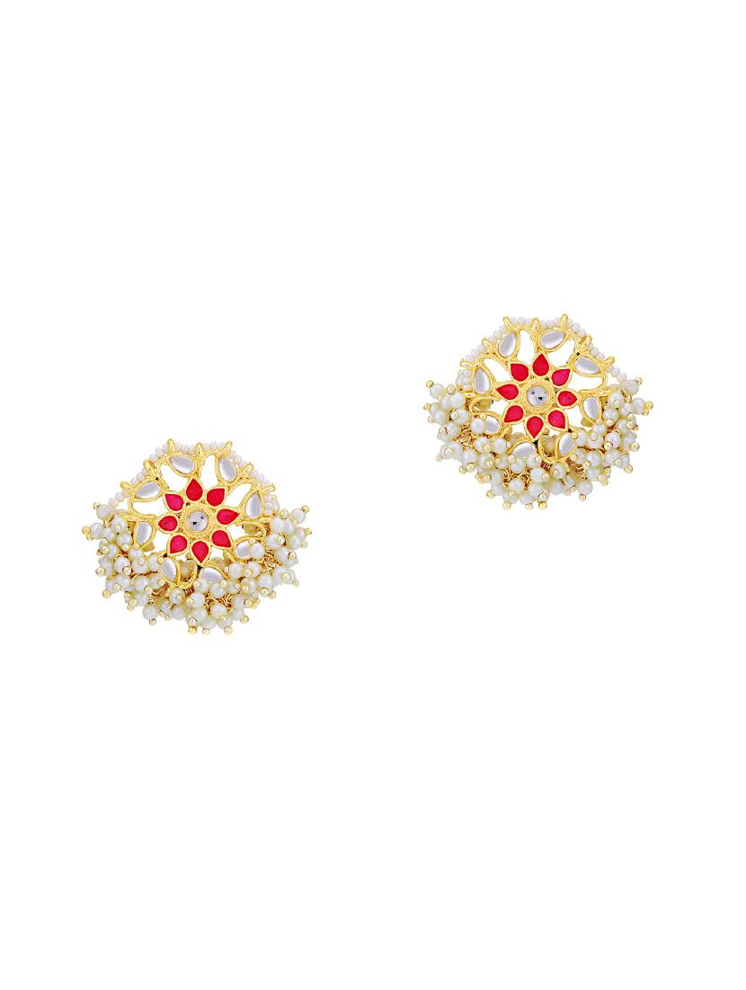 red brass studs earring - 16965099 - Zoom Image - 1