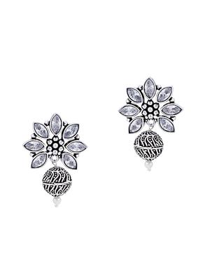 silver brass drop earring - 16965102 - Standard Image - 2