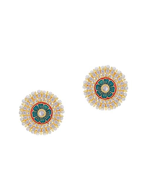 blue brass studs earring - 16965115 - Standard Image - 1